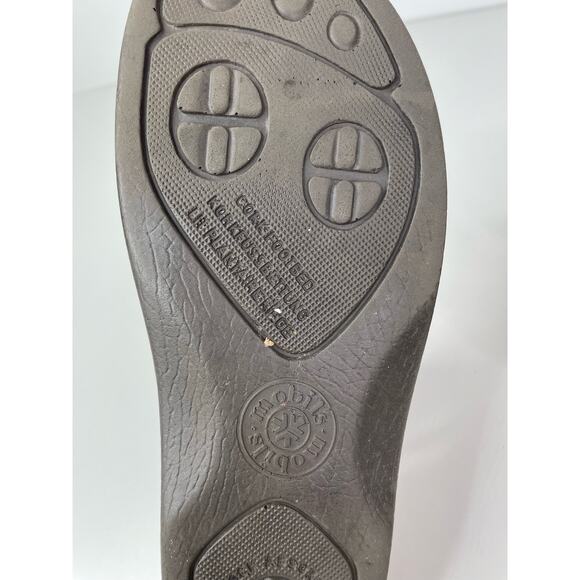 Mobils Slingback Sandals Open Toe Adjustable Straps Cork Footbed Leather Tan 40 - Picture 8 of 12